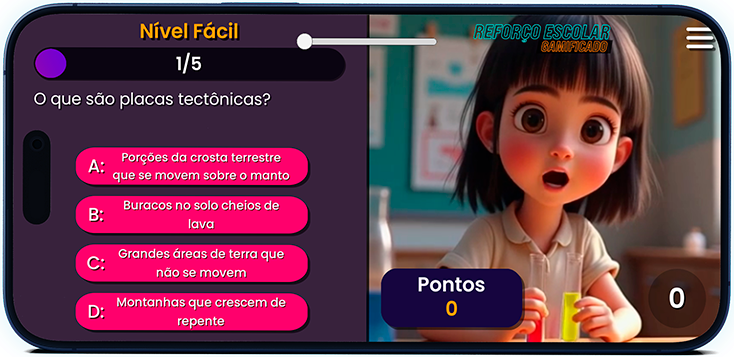 Smartphone educacional — tela 3